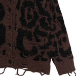 Cardigan con effetto vissuto in marrone Laneus - donna 
