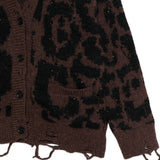 Cardigan con effetto vissuto in marrone Laneus - donna 