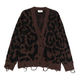 Cardigan con effetto vissuto in marrone Laneus - donna 