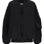 Bomber bouclé in nero Laneus - donna 