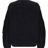 Bomber bouclé in nero Laneus - donna 