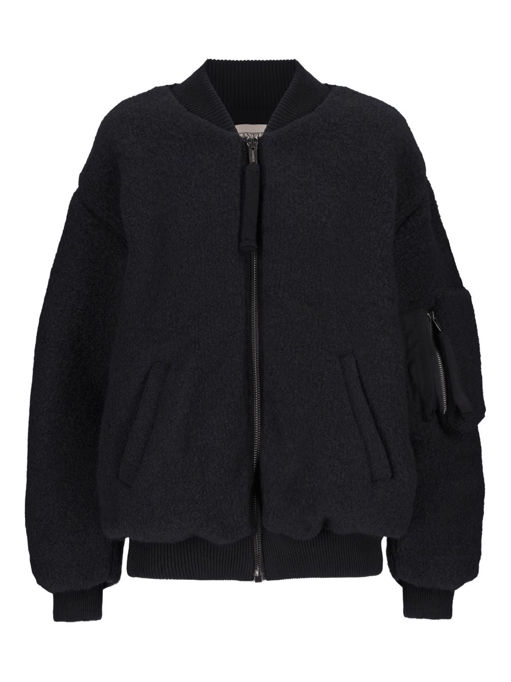 Bomber bouclé in nero Laneus - donna 