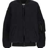 Bomber bouclé in nero Laneus - donna 