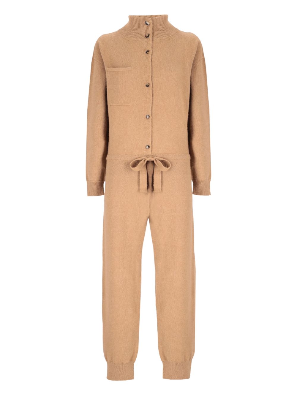 Tuta intera in maglia in beige 