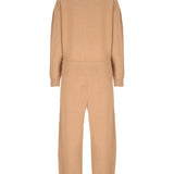 Tuta intera in maglia in beige 