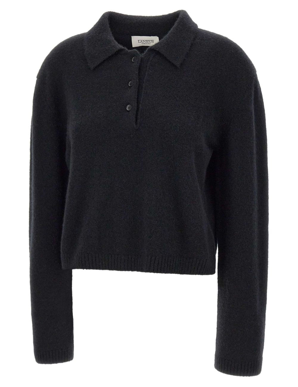 Polo a maniche lunghe in nero Laneus - uomo 