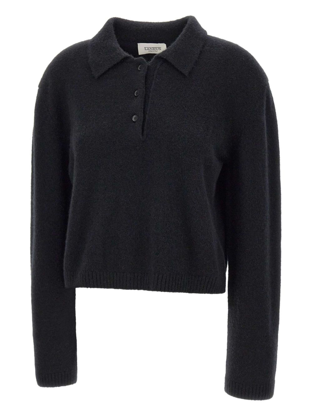Polo a maniche lunghe in nero Laneus - uomo 
