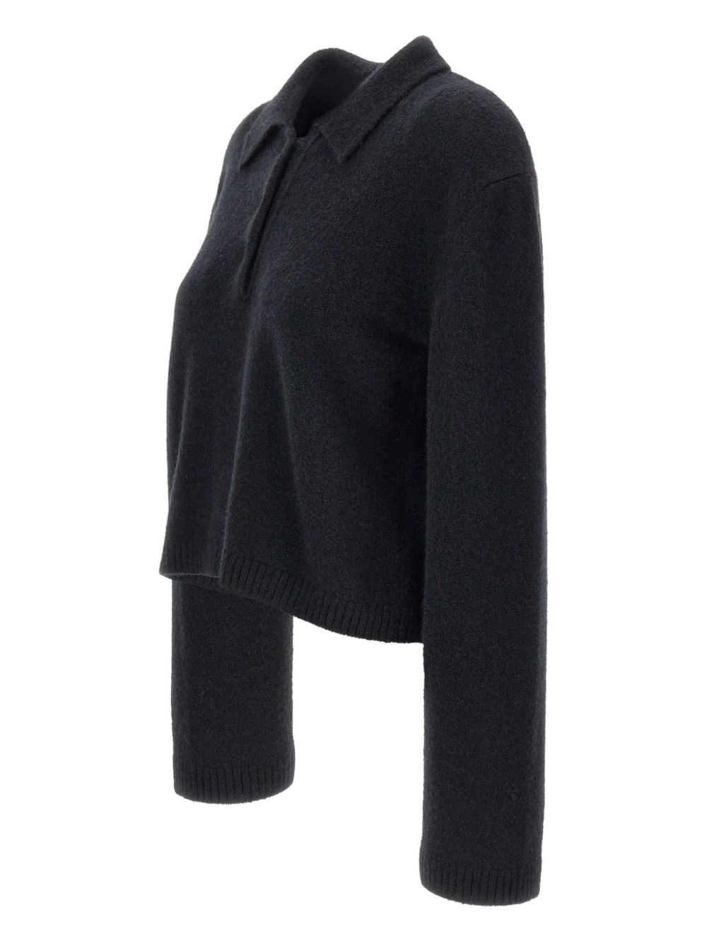 Polo a maniche lunghe in nero Laneus - uomo 
