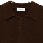 Polo con bottoni in marrone Laneus - donna 