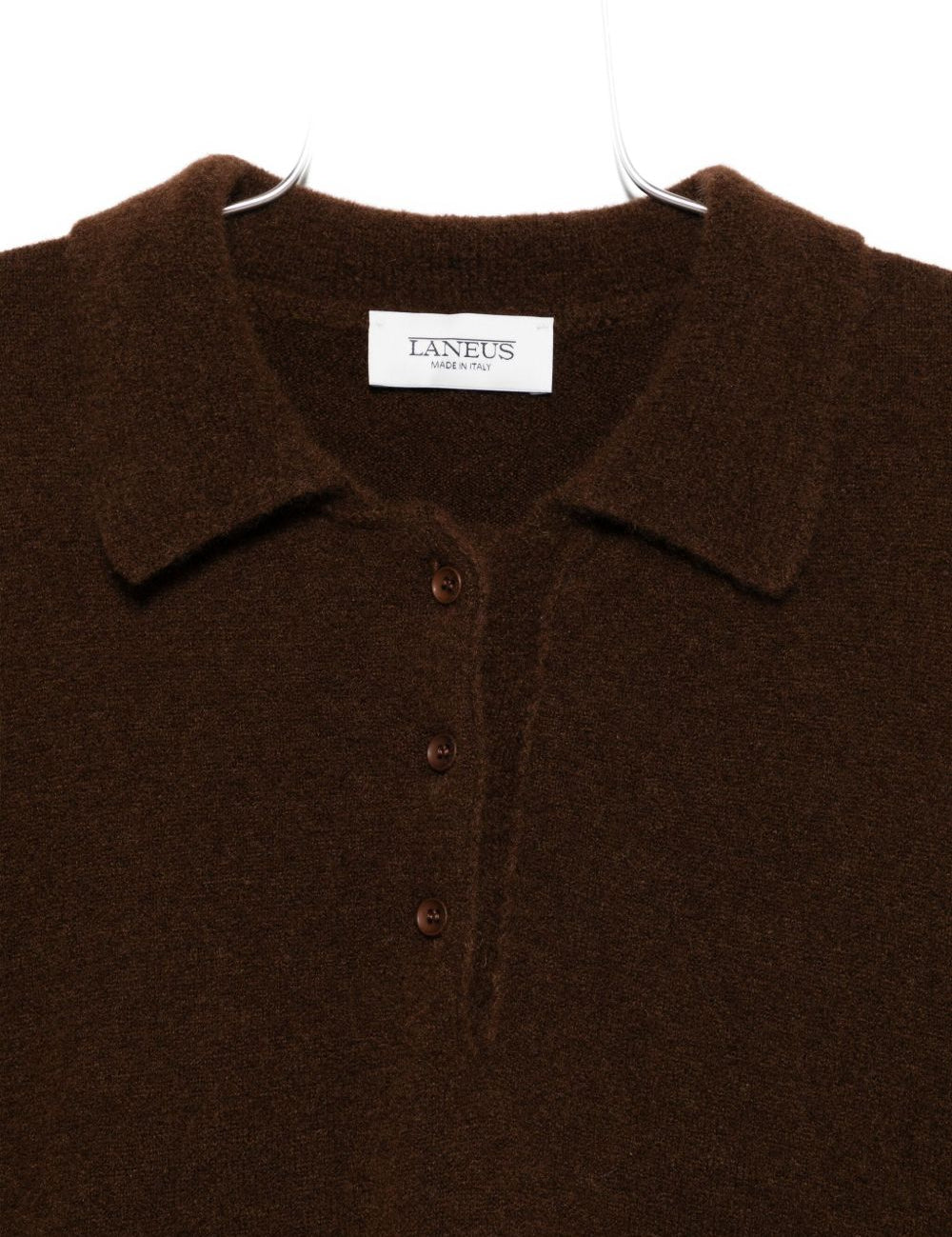 Polo con bottoni in marrone Laneus - donna 