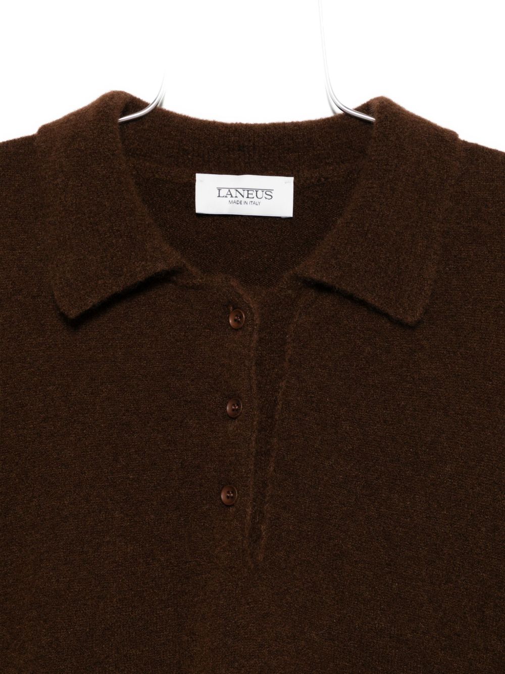 Polo con bottoni in marrone Laneus - donna 
