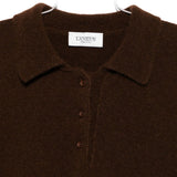 Polo con bottoni in marrone Laneus - donna 