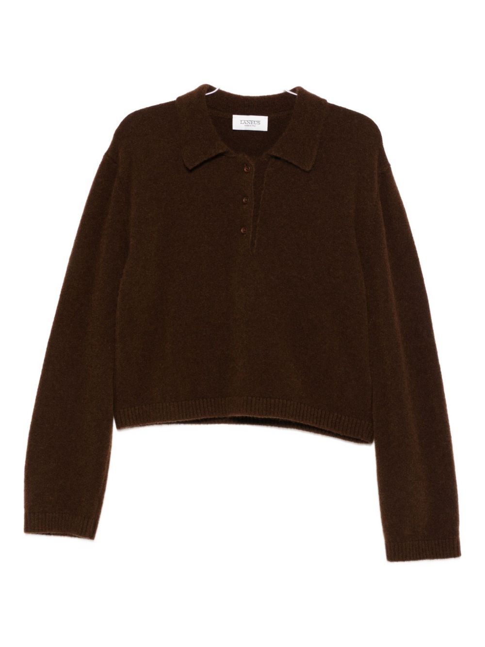 Polo con bottoni in marrone Laneus - donna 