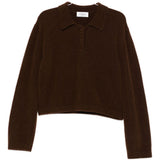 Polo con bottoni in marrone Laneus - donna 