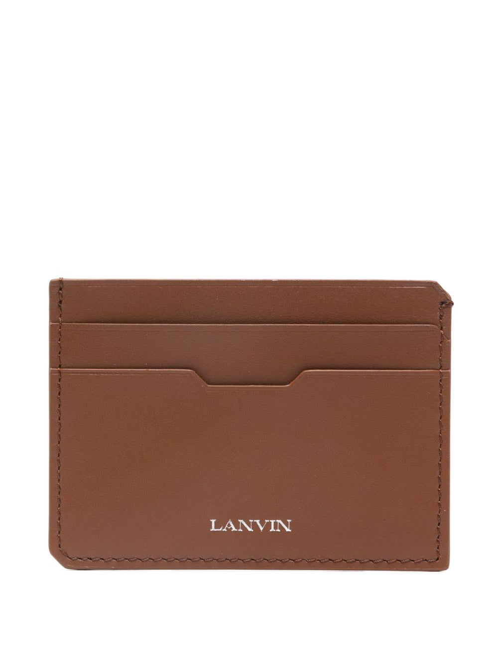 Portacarte con stampa in marrone Lanvin - uomo 
