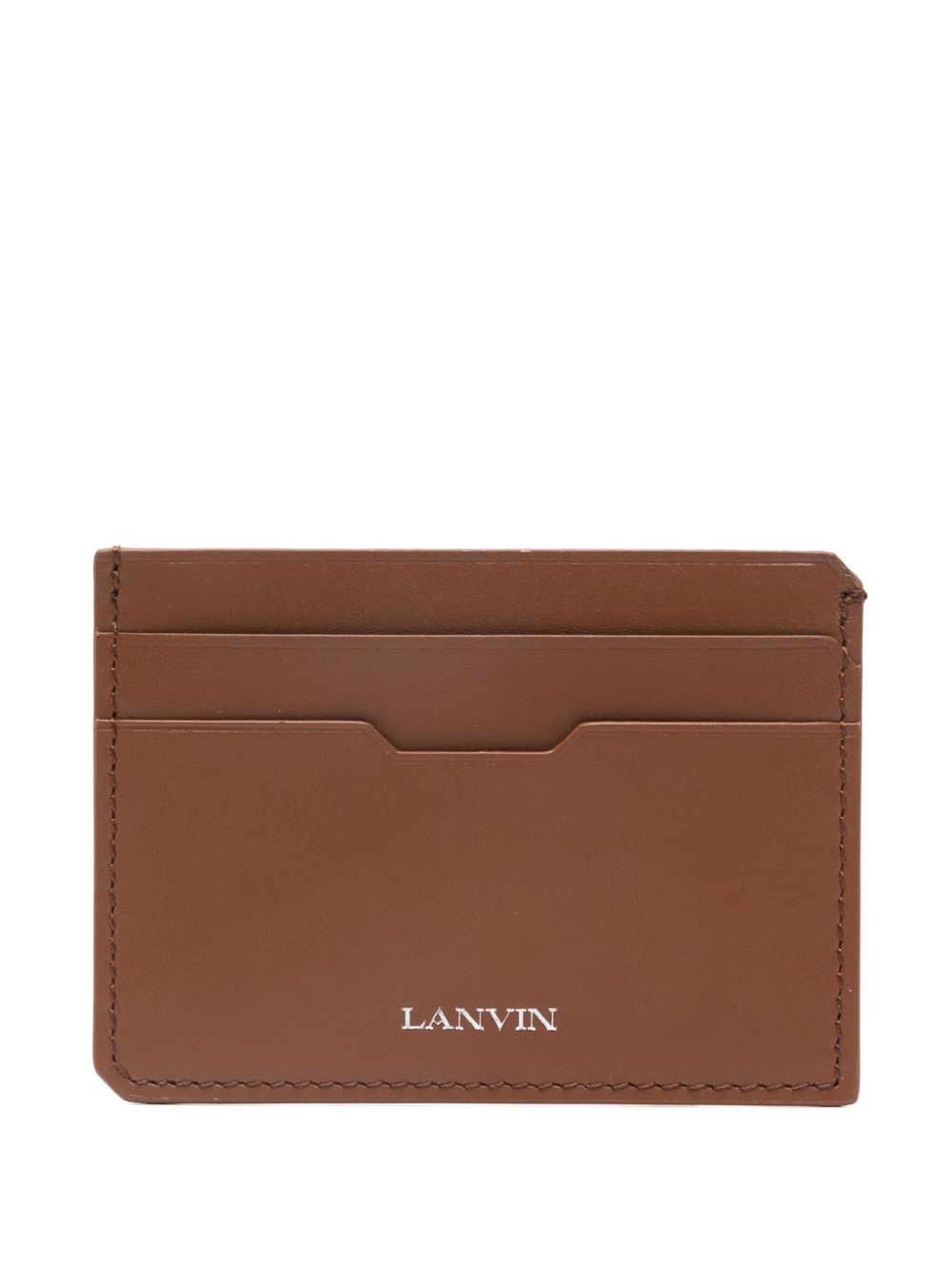 Portacarte con stampa in marrone Lanvin - uomo 
