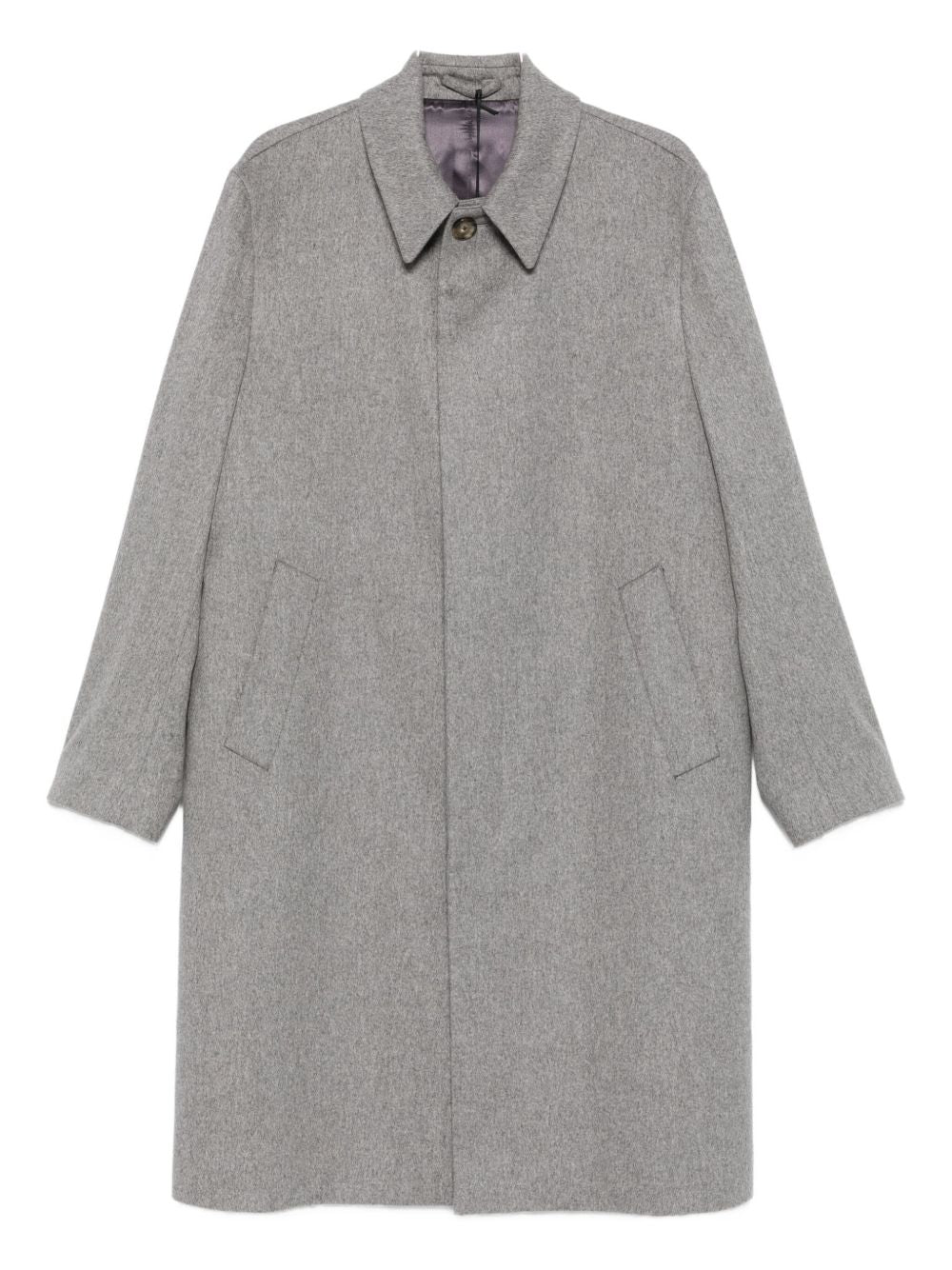 Cappotto con taschini a toppa e bottoni in grigio Lardini - uomo 