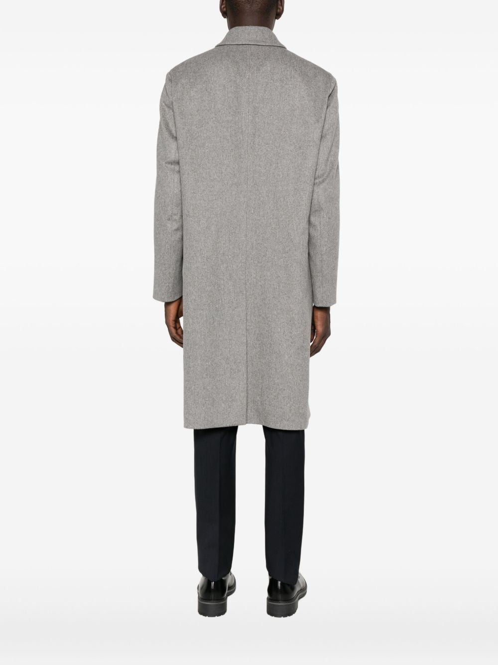 Cappotto con taschini a toppa e bottoni in grigio Lardini - uomo 