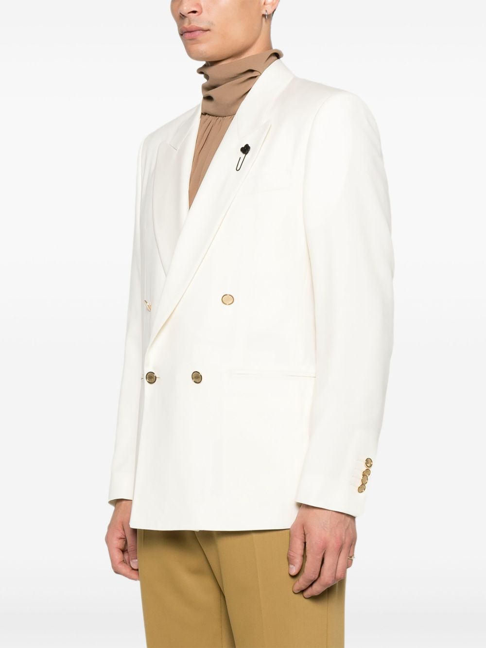 Blazer doppiopetto in bianco Lardini - uomo 