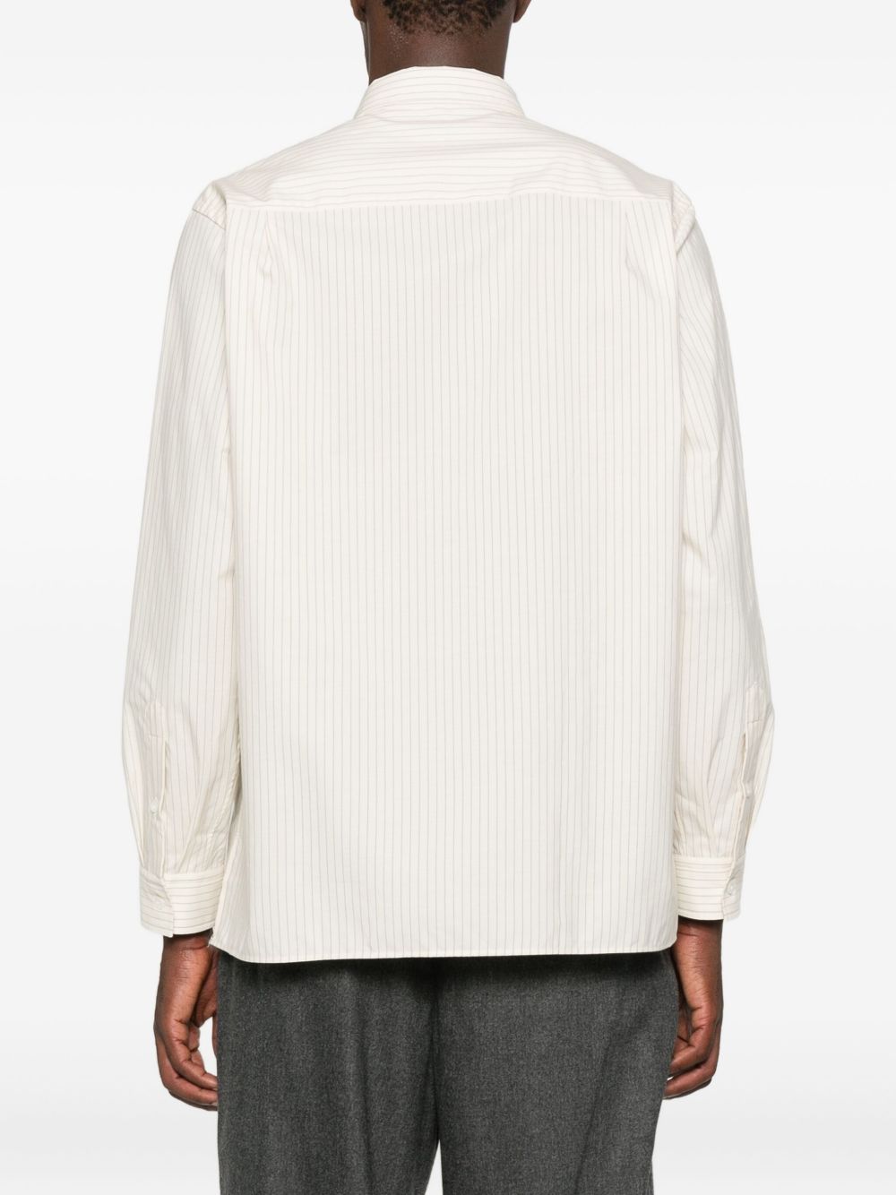 Camicia a righe in bianco Lardini - uomo 
