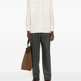 Camicia a righe in bianco Lardini - uomo 