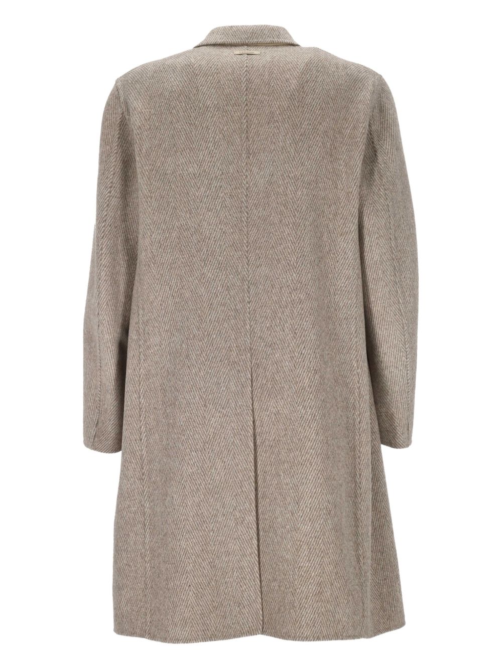 Cappotto con motivo a spina di pesce in marrone Lardini - uomo 