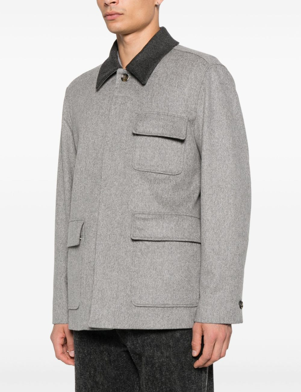 Giacca-camicia con tasche in grigio Lardini - uomo 