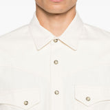 Camicia con doppia tasca in bianco Lardini - uomo 