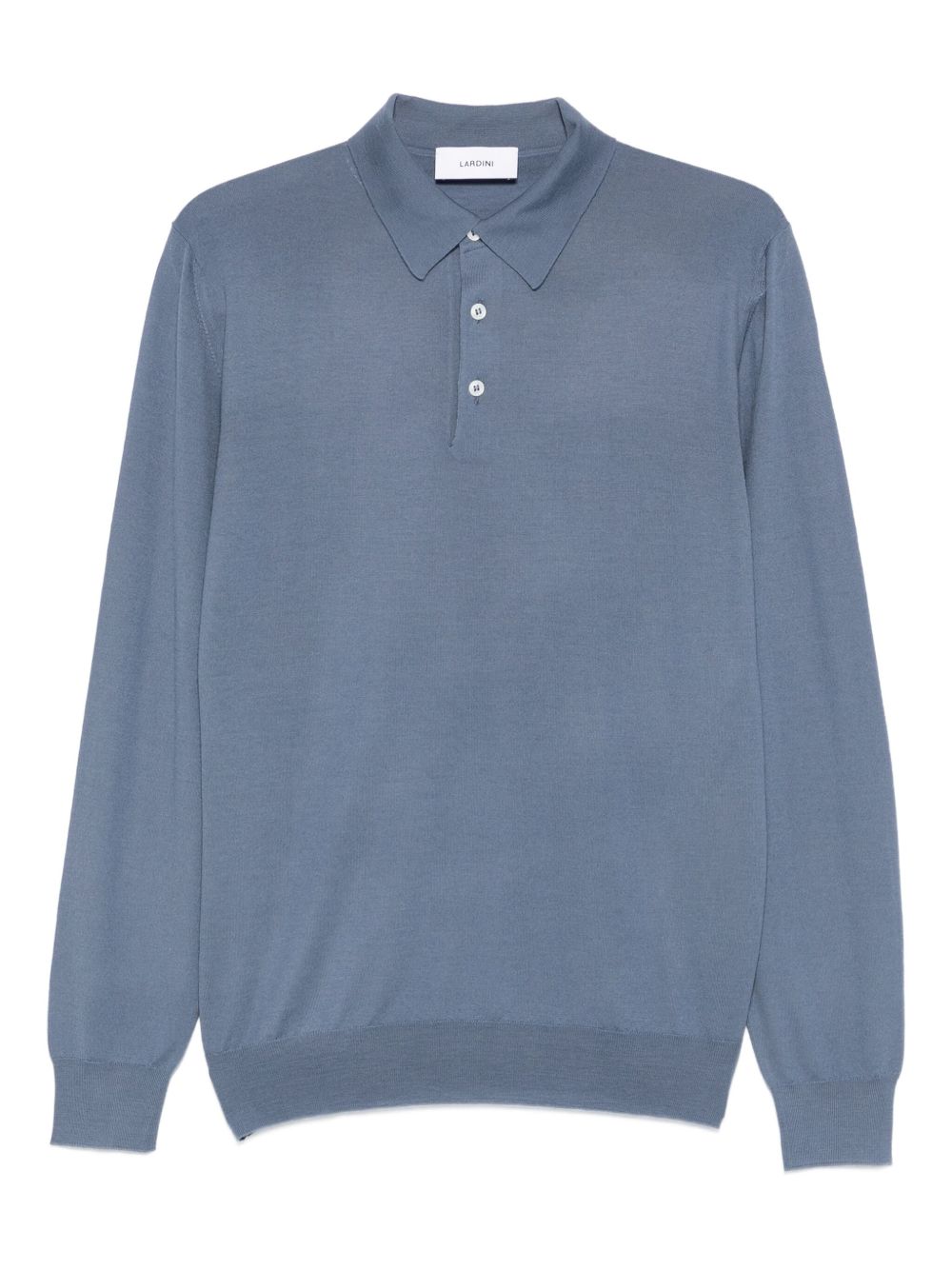 Polo in maglia a coste in blu Lardini - uomo 
