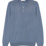 Polo in maglia a coste in blu Lardini - uomo 