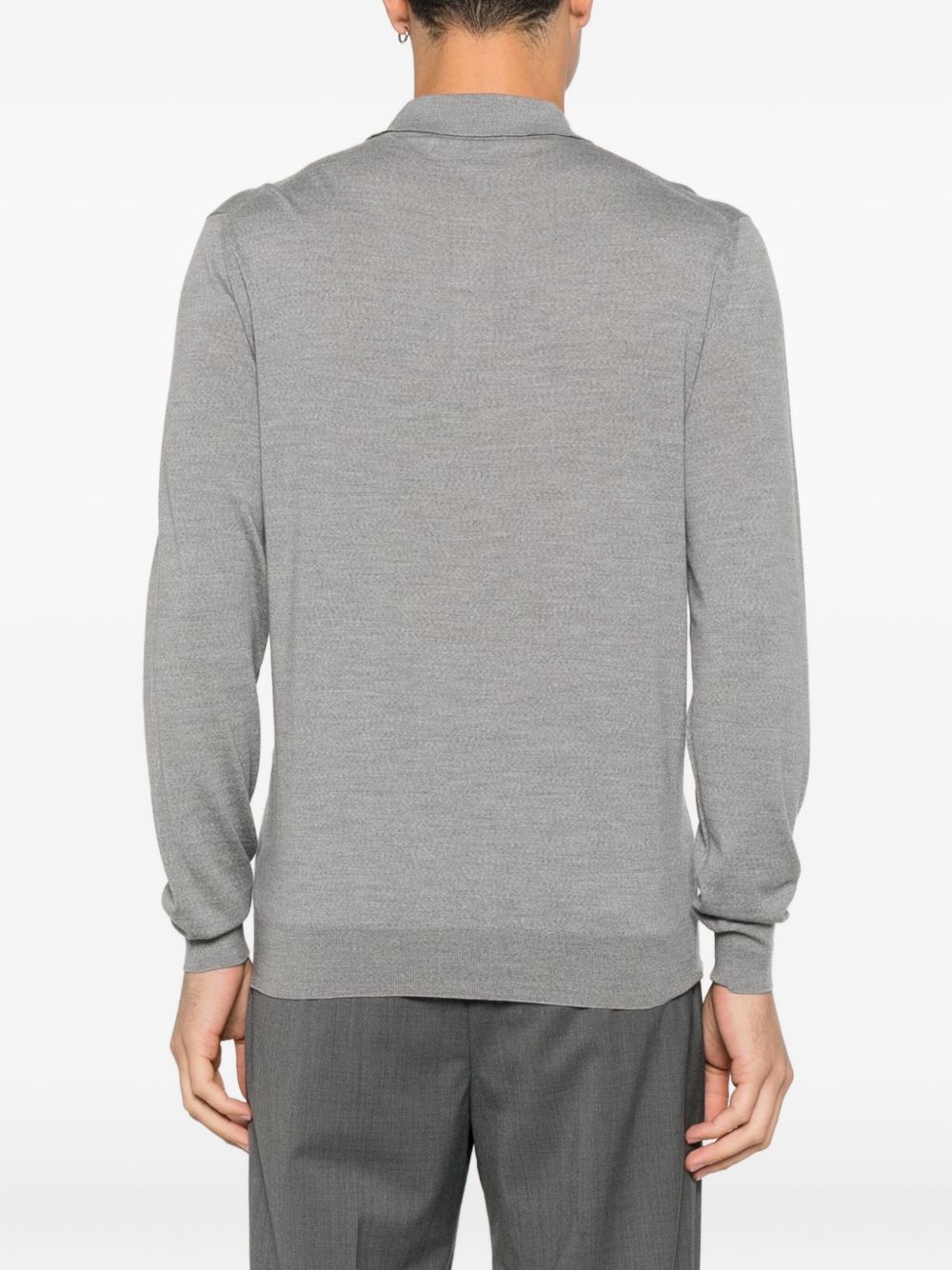 Polo a maniche lunghe in grigio Lardini - uomo 