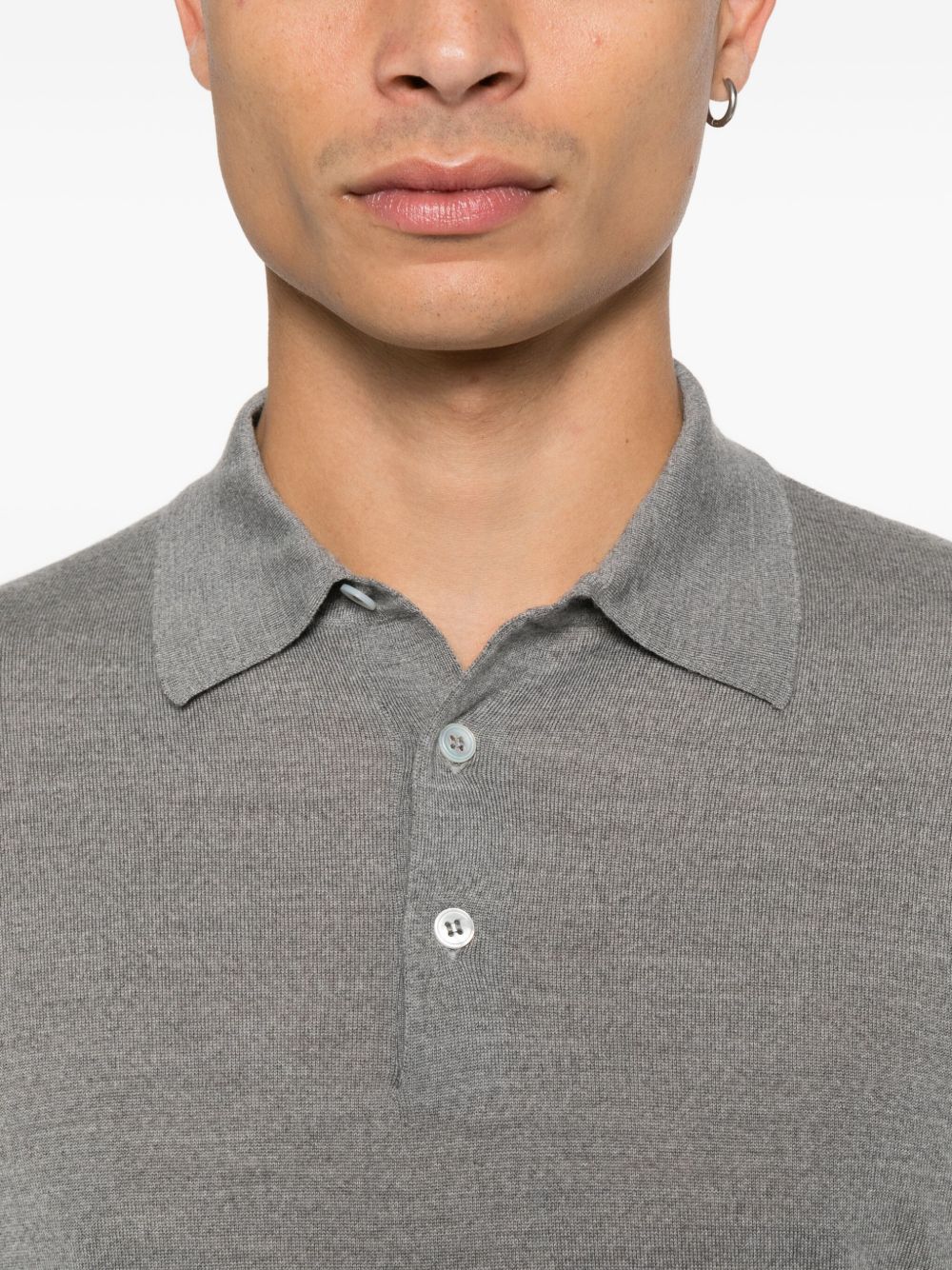 Polo a maniche lunghe in grigio Lardini - uomo 