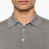 Polo a maniche lunghe in grigio Lardini - uomo 