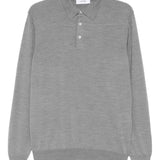 Polo a maniche lunghe in grigio Lardini - uomo 