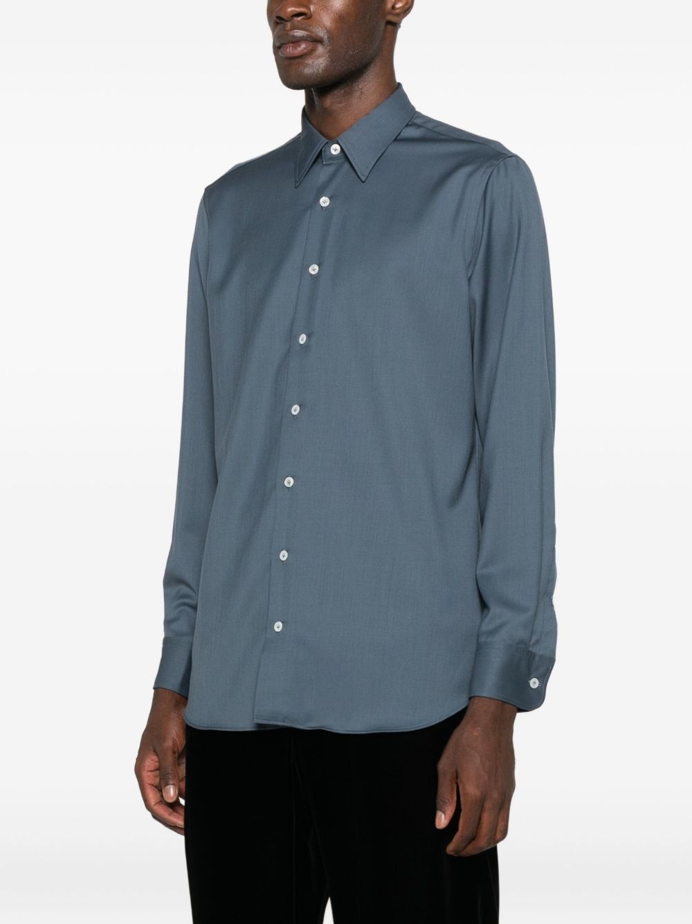 Camicia con bottoni in blu Lardini - uomo 