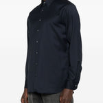 Camicia a maniche lunghe con bottoni in blu Lardini - uomo 