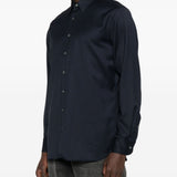 Camicia a maniche lunghe con bottoni in blu Lardini - uomo 