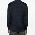 Camicia a maniche lunghe con bottoni in blu Lardini - uomo 