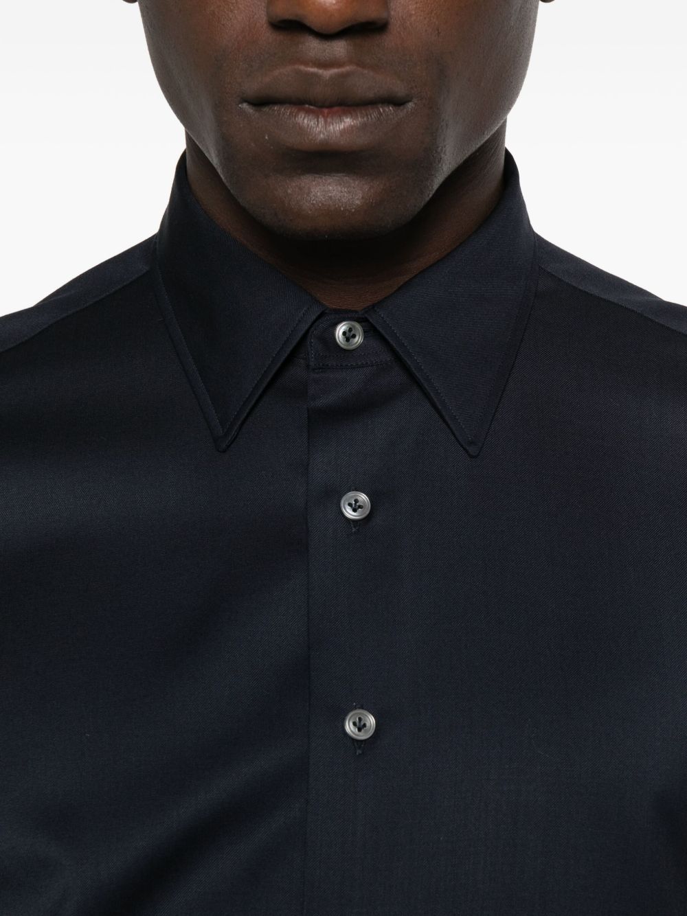 Camicia a maniche lunghe con bottoni in blu Lardini - uomo 