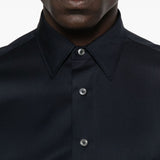 Camicia a maniche lunghe con bottoni in blu Lardini - uomo 