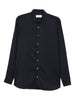 Camicia a maniche lunghe con bottoni in blu Lardini - uomo