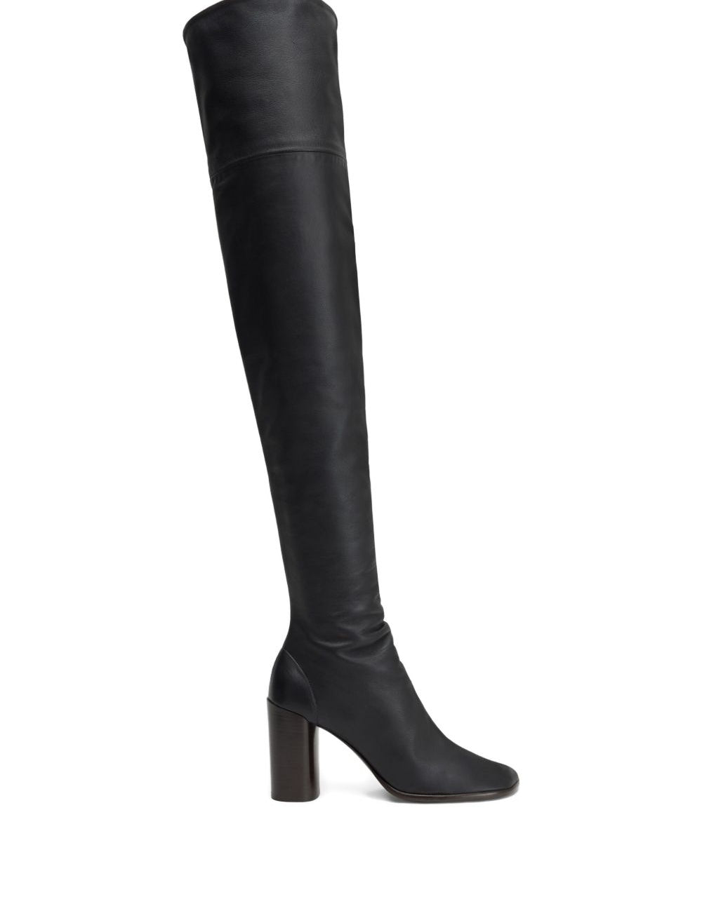 Stivali con tacco largo in nero Lemaire - donna 