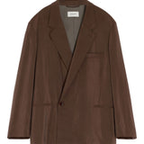 Blazer doppiopetto in marrone Lemaire - uomo 