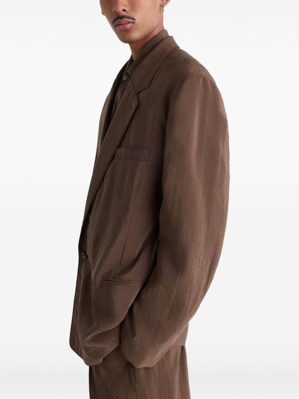 Blazer doppiopetto in marrone Lemaire - uomo 