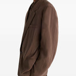 Blazer doppiopetto in marrone Lemaire - uomo 