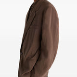 Blazer doppiopetto in marrone Lemaire - uomo 