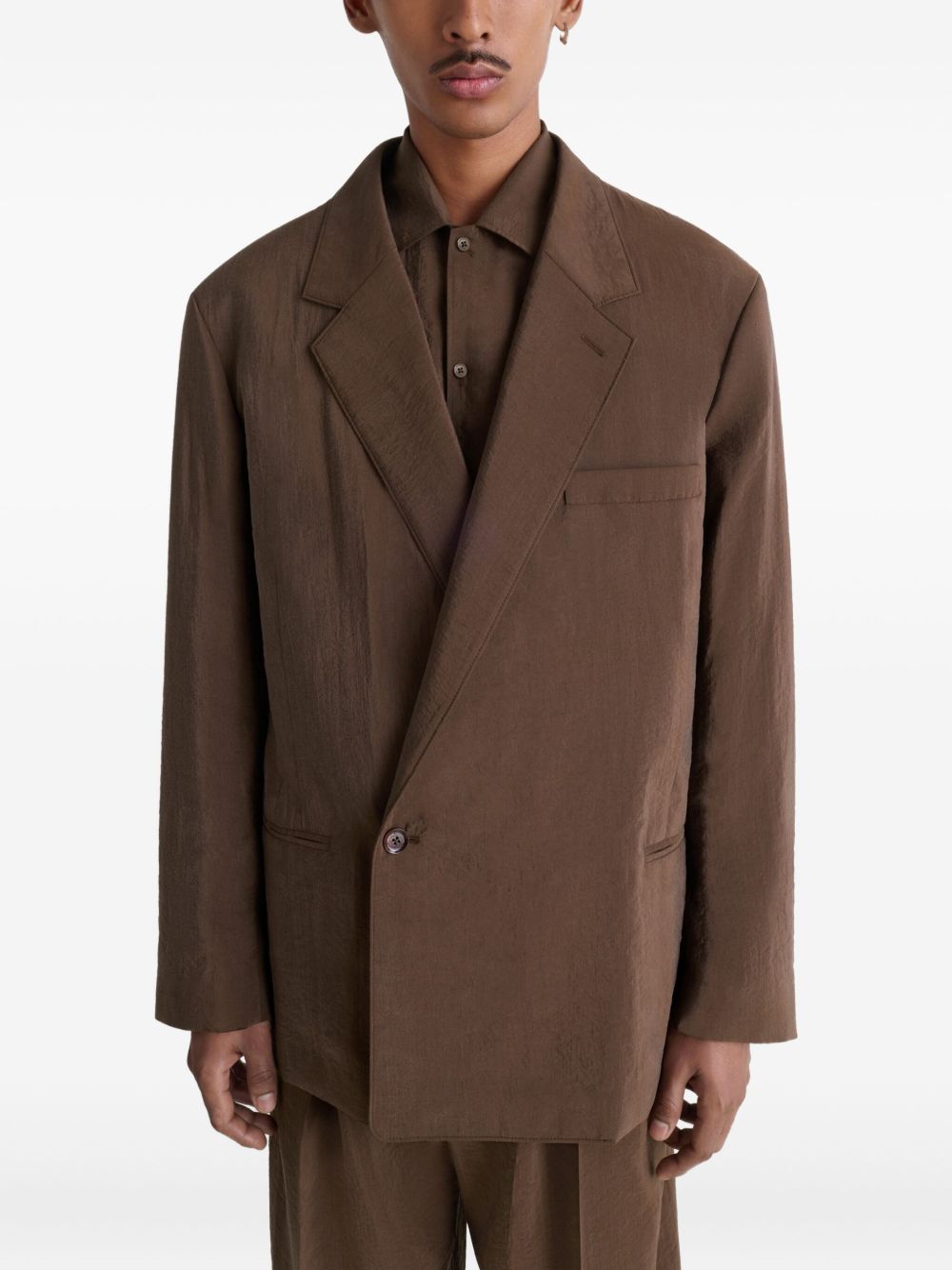 Blazer doppiopetto in marrone Lemaire - uomo 