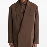 Blazer doppiopetto in marrone Lemaire - uomo 
