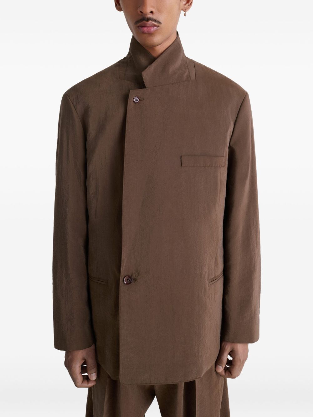 Blazer doppiopetto in marrone Lemaire - uomo 