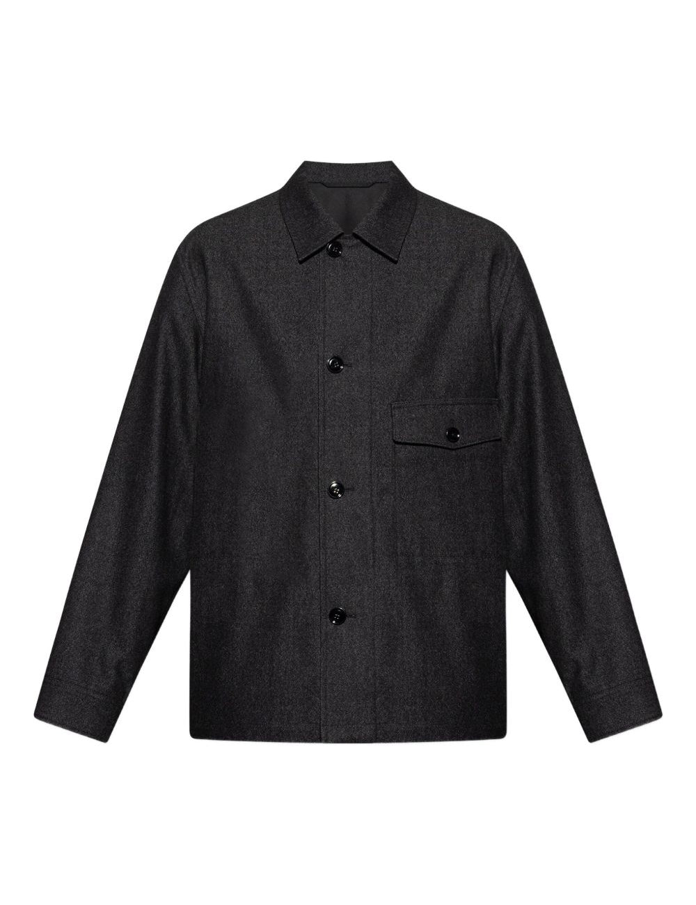 Giacca camicia con tasca in grigio Lemaire - uomo 